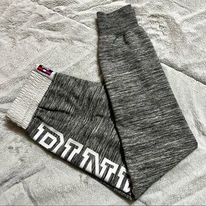 VS PINK Grey Striped Jogger Sweat Pants size Medium